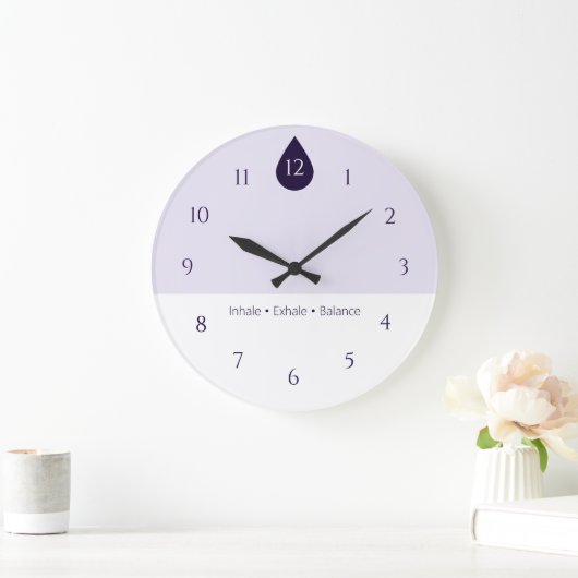 Grande Horloge Ronde Calm Yoga Wall Clock (Maison)