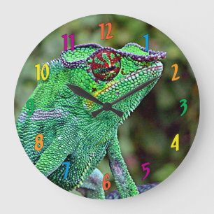 Grande Horloge Ronde Caméléon
