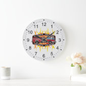 Grande Horloge Ronde Camion de pompiers de sapeur-pompier (Maison)