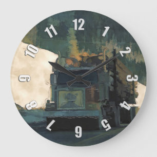 Grande Horloge Ronde Camion d'exploitation forestière