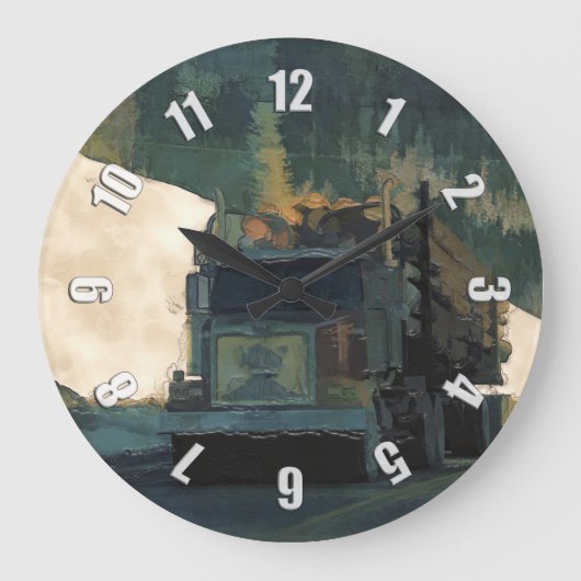 Grande Horloge Ronde Camion d'exploitation forestière (Recto)