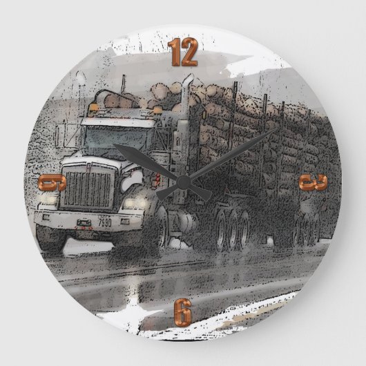 Grande Horloge Ronde Camion en pluie (Recto)
