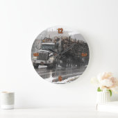 Grande Horloge Ronde Camion en pluie (Maison)