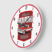 Grande Horloge Ronde Camion Garage des papas (Angle)