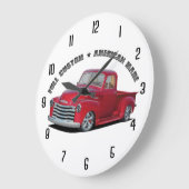 Grande Horloge Ronde Camions faits américains (Angle)