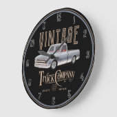 Grande Horloge Ronde Camions vintages (Angle)