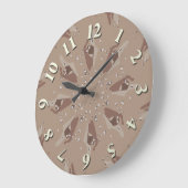 Grande Horloge Ronde Camo du désert Kaleidoscope (Angle)