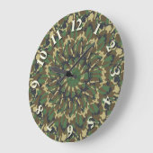 Grande Horloge Ronde Camo Woodland Kaleidoscope (Angle)