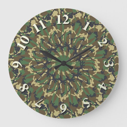 Grande Horloge Ronde Camo Woodland Kaleidoscope (Recto)