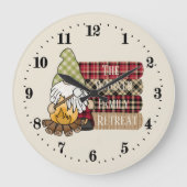 Grande Horloge Ronde camper ajouter nom de famille gnome (Recto)