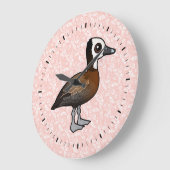 Grande Horloge Ronde Canard à sifflement à visage blanc (Angle)