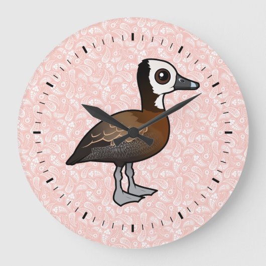 Grande Horloge Ronde Canard à sifflement à visage blanc (Recto)