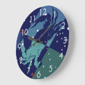 Grande Horloge Ronde Cancer Constellation de crabe Astrologie zodiaque  (Angle)