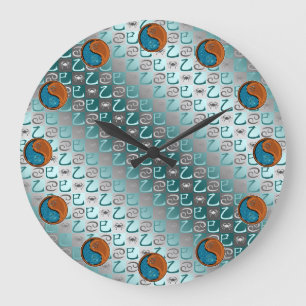 Grande Horloge Ronde Cancer & Serpent de Bois