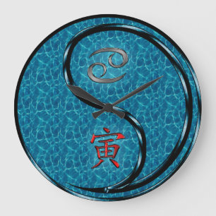 Grande Horloge Ronde Cancer & Tigre d'eau