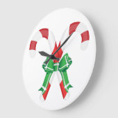GRANDE HORLOGE RONDE CANDYCANES DE NOËL (Angle)
