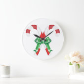 GRANDE HORLOGE RONDE CANDYCANES DE NOËL (Maison)
