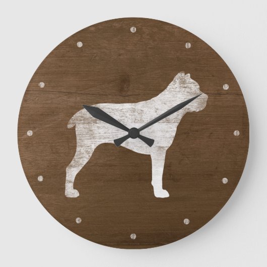 Grande Horloge Ronde Cane Corso Silhouette Rustique (Recto)