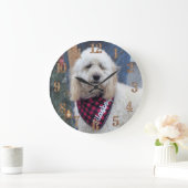 Grande Horloge Ronde Caniche (Maison)