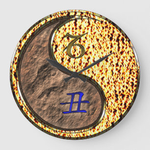Grande Horloge Ronde Capricorne & Bœuf de feu