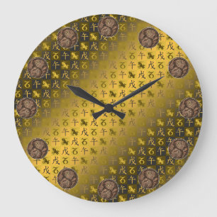 Grande Horloge Ronde Capricorne & Cheval de Terre