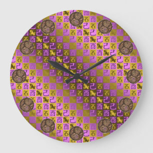 Grande Horloge Ronde Capricorne & Coq de Terre