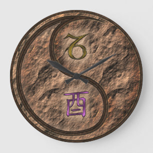 Grande Horloge Ronde Capricorne & Coq de Terre