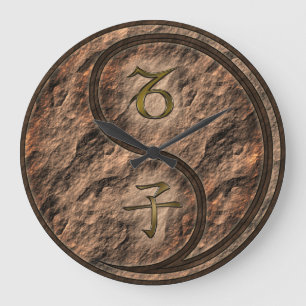 Grande Horloge Ronde Capricorne & Rat de terre