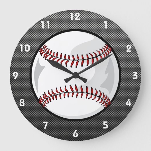 Grande Horloge Ronde Carbone fibre look Baseball (Recto)