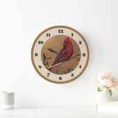 Grande Horloge Ronde Cardinal Clock, Ohio State Bird Clock (Maison)