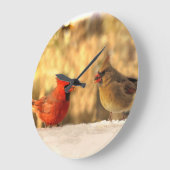 Grande Horloge Ronde Cardinaux à l'horloge d'automne (Angle)