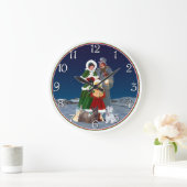 Grande Horloge Ronde Carols de Christmas (Maison)