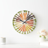 Grande Horloge Ronde Carottes dans un cercle (Maison)