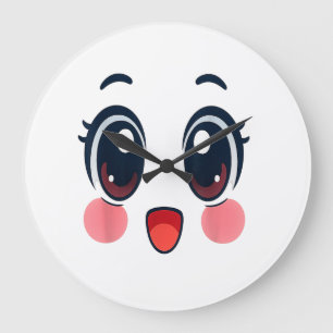 Grande Horloge Ronde Carottes Effrayantes Visage Drôle de Déguisement H
