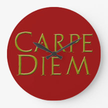 Carpe diem Round Clock