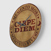 Grande Horloge Ronde Carpe diem Saisir le jour Memento mori (Angle)