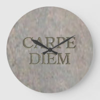 Carpe Diem Stone wall clock