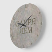 Grande Horloge Ronde Carpe Diem Stone wall clock (Angle)