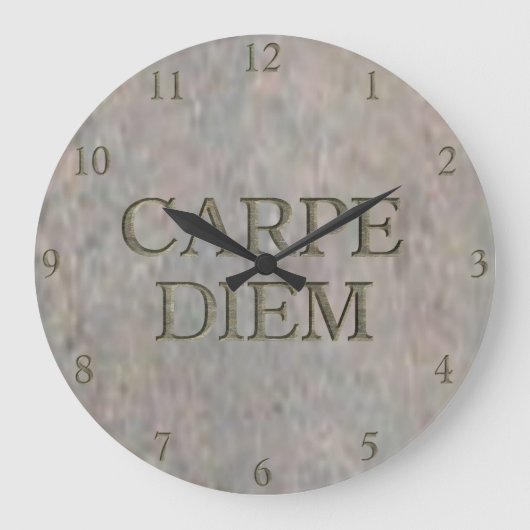 Grande Horloge Ronde Carpe Diem Stone wall clock (Recto)