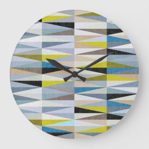 Grande Horloge Ronde Carreaux de sol en diamant coloré Texture