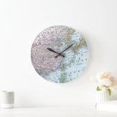 GRANDE HORLOGE RONDE CARTE : ASIE DE L'EST, 1907 (Maison)