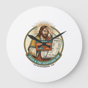 Grande Horloge Ronde Carte bancaire Jésus bloquée Onglet de bar suspect