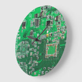 Grande Horloge Ronde Carte circuit imprimé circuit vert PCB (Angle)