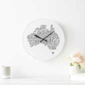 Grande Horloge Ronde Carte de l'argot australien (Maison)