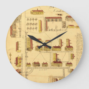 GRANDE HORLOGE RONDE CARTE DE VILLAGE DE DISPOSITIF TREMBLEUR, 1849