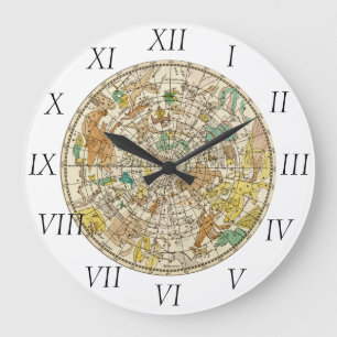 Grande Horloge Ronde Carte du ciel du nord et carte des constellations