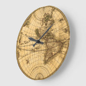 Grande Horloge Ronde Carte du monde antique (Angle)