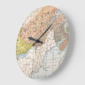 GRANDE HORLOGE RONDE CARTE : LE CANADA ORIENTAL (Angle)