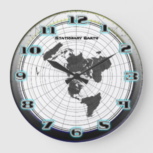Grande Horloge Ronde Carte stationnaire de Gleasons de la terre plate
