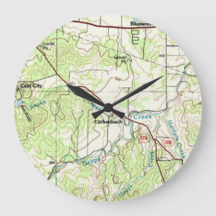 Grande Horloge Ronde Carte TX de Luckenbach